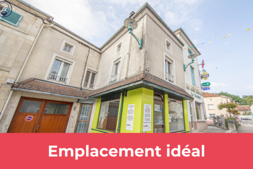 Ensemble immobilier comprenant 1 F4 – 1 local commercial – 1