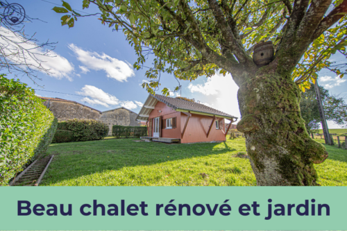 Chalet implanté sur un terrain clos et arboré d’environ 870